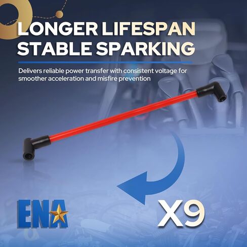 ENA شرارة التوصيل سلك مجموعة 10.5mm V8 استبدال لشيفي HEI SBC بي بي سي 350 383 454 الإلكترونية in Saudi Arabia