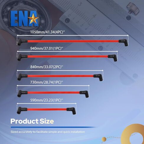 ENA شرارة التوصيل سلك مجموعة 10.5mm V8 استبدال لشيفي HEI SBC بي بي سي 350 383 454 الإلكترونية in Saudi Arabia