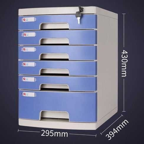 File Cabinets Flat Plasticfile Cabinets Desktop Storage Box Office Furniture Archive Cabinet Large Space Lock High Capacity(6layers) in Saudi Arabia