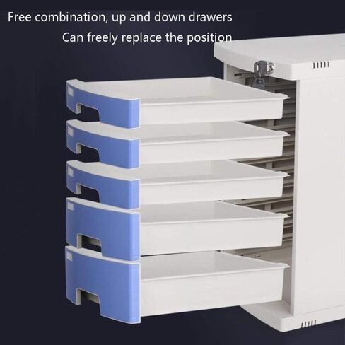 File Cabinets Flat Plasticfile Cabinets Desktop Storage Box Office Furniture Archive Cabinet Large Space Lock High Capacity(6layers) in Saudi Arabia