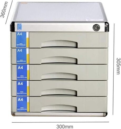 File Cabinets Multi-Layer Flat, Desktop Cabinet Drawer Type Lockable Aluminum Alloy Drawer Manager File Organizer(5-Layers) in Saudi Arabia