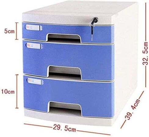 File Cabinets Multifunctional Storage Cabinet, Flat, PP Plastic Lockable Data Office Cabinet(Gray) in Saudi Arabia