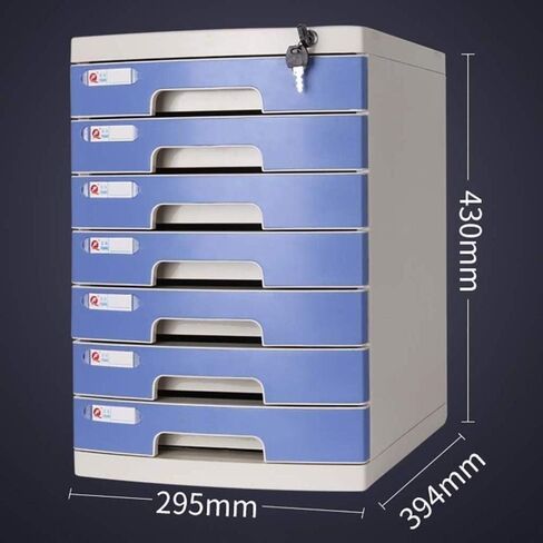 File Cabinets Flat Plasticfile Cabinets Desktop Storage Box Office Furniture Archive Cabinet Large Space Lock High Capacity(6layers) in Saudi Arabia