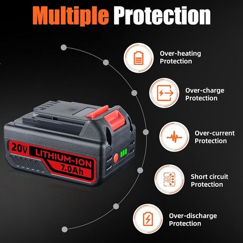 2-Pack 7.0Ah LB2X4020 Replacement for Black and Decker 20V Battery LBXR2020 LBX4020 LB2X4020-OPE Compatible with Black and Decker Battery Tools with LED Indicator in Kuwait
