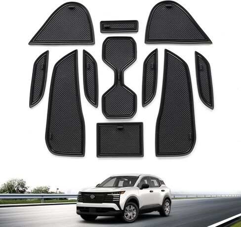 smabee 11PCS Center Console Liner Compatible with Nissan Kicks 2026 2025 2024 Cup Holders Inserts for 2025 Kicks Door Slot Mats Anti-Dust Mats Interior Accessories (Red) in Kuwait
