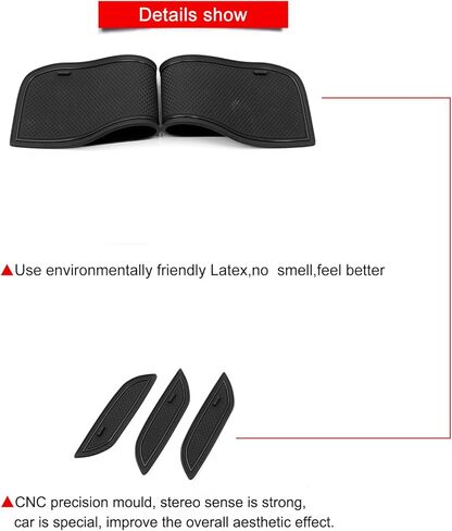 smabee 11PCS Center Console Liner Compatible with Nissan Kicks 2026 2025 2024 Cup Holders Inserts for 2025 Kicks Door Slot Mats Anti-Dust Mats Interior Accessories (Red) in Kuwait