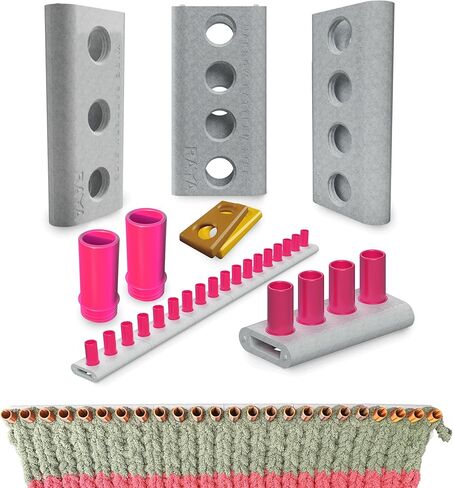 Raya™ Loom - 56 inch - Two-Sided Pattern in 1 Loom Set - Fully Modular and Upgradable Chunky Yarn Weaving - Custom Size - Lightweight - no Tools Needed - Easy to use to Make Different Size Blanket in Saudi Arabia