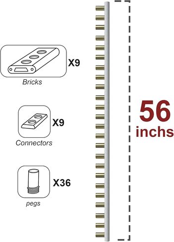 Raya™ Loom - 56 inch - Two-Sided Pattern in 1 Loom Set - Fully Modular and Upgradable Chunky Yarn Weaving - Custom Size - Lightweight - no Tools Needed - Easy to use to Make Different Size Blanket in Saudi Arabia