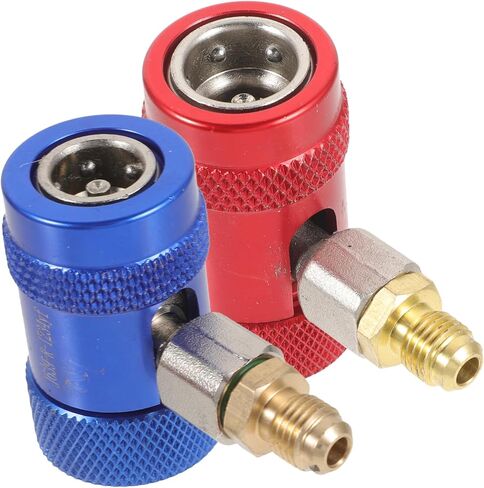 R134A Adjustable Air Conditioner Connectors 1 Pair Red Blue Sturdy Portable Vehicle Adapter for Car Air Conditioning Systems in Saudi Arabia