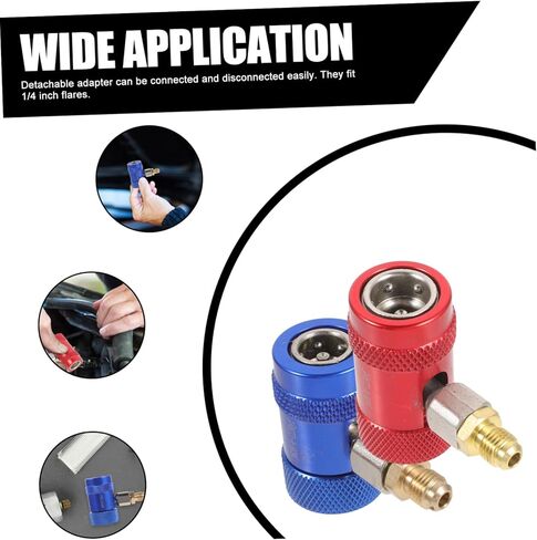 R134A Adjustable Air Conditioner Connectors 1 Pair Red Blue Sturdy Portable Vehicle Adapter for Car Air Conditioning Systems in Saudi Arabia