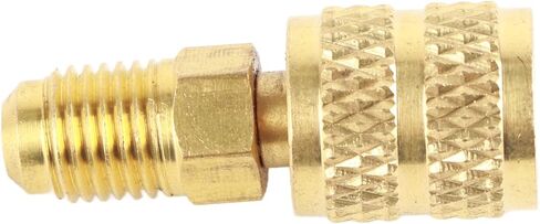 R410A A/C 1/4inch Male SAE to 5/16inch Female SAE Adapter, Brass HVAC Hose Connector with Long Service Life for Mini Split System Air Conditioners, HVAC, Refrigeration Service in Saudi Arabia