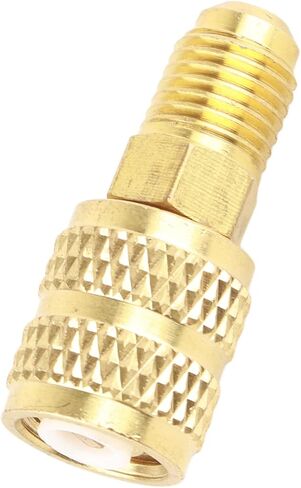 R410A A/C 1/4inch Male SAE to 5/16inch Female SAE Adapter, Brass HVAC Hose Connector with Long Service Life for Mini Split System Air Conditioners, HVAC, Refrigeration Service in Saudi Arabia