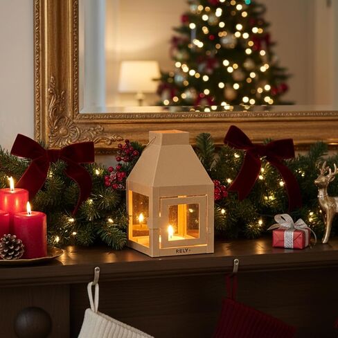 حامل شموع فوانيس معدنية سوداء من Rely+ للديكور الداخلي والخارجي - حوامل شموع معلقة - الزفاف، الحفلات، الهالوين، الكريسماس، العشاء، عيد الشكر، ديكور المنزل الحديث لعيد الفصح in Kuwait