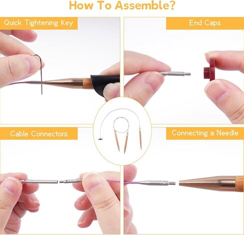 Weabetfu Knitting Needles Set with Bamboo Circular Knitting Needle 13 Pair Interchangeable Knitting Needles and Cables, Accessories and Case Perfect for Beginner, DIY Crafts in Saudi Arabia