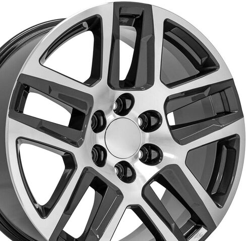 New Aluminum Alloy wheel 20 inch Rim Replica CV63 fits Chevrolet Silverado 1500 20x9 Gunmetal Machined 6-139.7 Bolt-pattern Offset 28 in Saudi Arabia