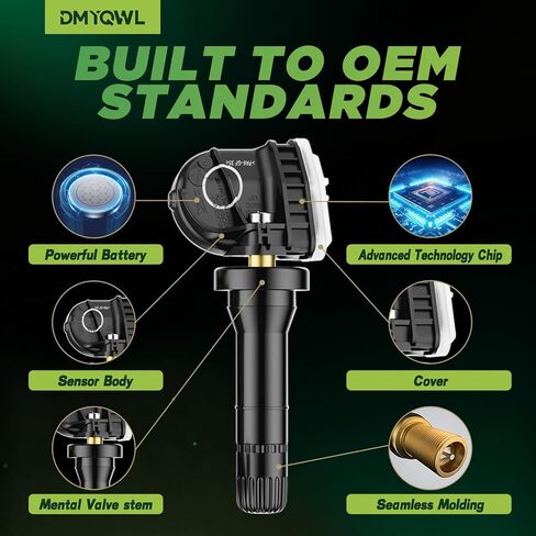 مستشعرات TPMS مبرمجة مسبقًا 315 ميجا هرتز متوافقة مع Ford F150 (2015-2024)، Edge (2015-2023)، Explorer (2016-2019)، Escape (2020-2024) مستشعر مراقبة ضغط الإطارات # F2GT1A180AB،F2GZ1A189A(4PCS) in Kuwait