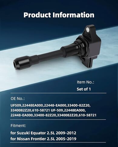 ECCPP 1 قطعة ملف الإشعال UF509 حزم لفائف ، لسوزوكي خط الاستواء 2.5L 2009-2012 ، لنيسان فرونتير 2.5L 2005-2019 in Kuwait