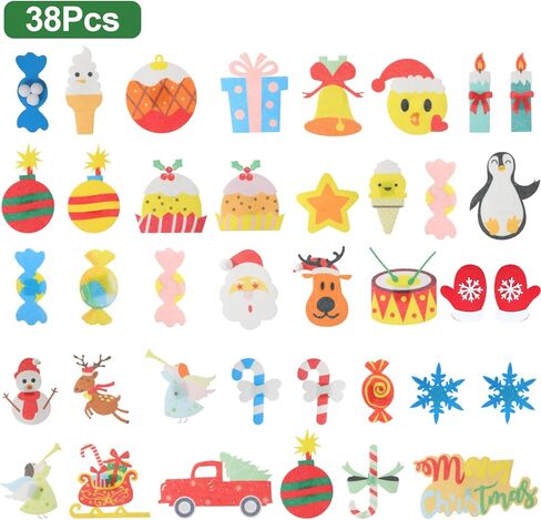 شجرة عيد الميلاد من اللباد من توبيهاير - شجرة عيد الميلاد من اللباد على الحائط 3.1 قدم للاطفال مع 30 قطعة من الحلي، هدايا الكريسماس بنفسك لتزيين الكريسماس in Kuwait