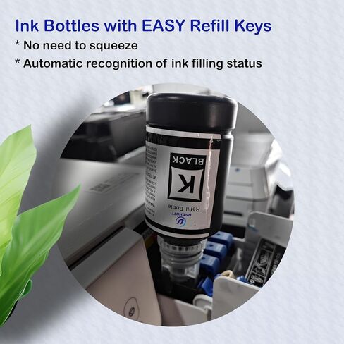 522 Black Ink Bottles High Yield Compatible for 522 Ink Refill Bottles Black, Work with ET-2800 ET-2803 ET-2720 ET-2840 ET-4800 ET-4700 ET-4810 ET-2400 Printers (2 Black) in Saudi Arabia