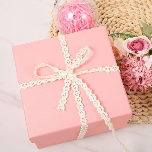 TIESOME 10 Yard Vintage Beige Lace Ribbon, Crocheted Beige Cotton Lace Trim for Sewing Bridal Wedding Decoration Scrapbooking Gift Wrapping in Kuwait