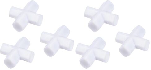 MECCANIXITY Magnetic Stirrer Mixer Stir Bar Rod 25mm(1") Cross Shape Coating Magnet White for Laboratory 3Pcs in Kuwait