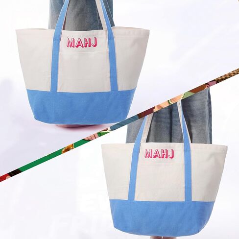 Extra Large American Mahjong Empty Bag 25.2 x 14.17 x 9.06 Inches Mahjong Tote Bag for Game Players Lover Gifts(White) in Saudi Arabia