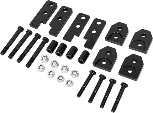 Black 2 Inch Front & Rear Suspension Leveling Lift Brackets w/Hardware Kits Fit for Yamaha Rhino 450 2004-2010, 660 2004-2007, 700 2008-2015 in Saudi Arabia