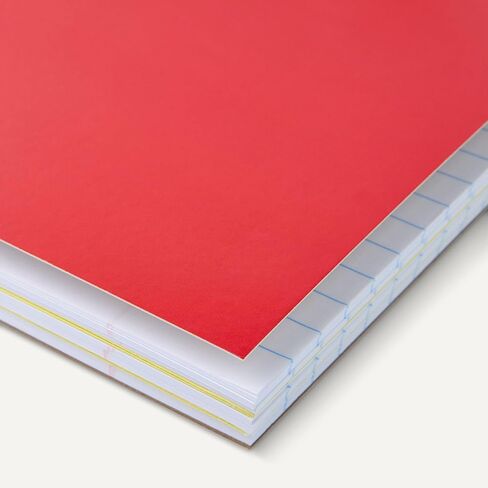 Amazon Basics Wide Ruled Spiral Notebook for College, 3-Subject with Pocket Divider, 150 Sheets, 10.5 x 8 inches, Assorted Primary Colors, 3 Pack in Saudi Arabia
