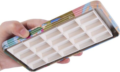 Watercolor Tin Palette Paint Case with 20Pcs Full Pans, Magnetic Stripe, Metal Art Paint Mixing Tray, Portable Empty Paint Box for DIY Watercolor Oils or Acrylics in Saudi Arabia