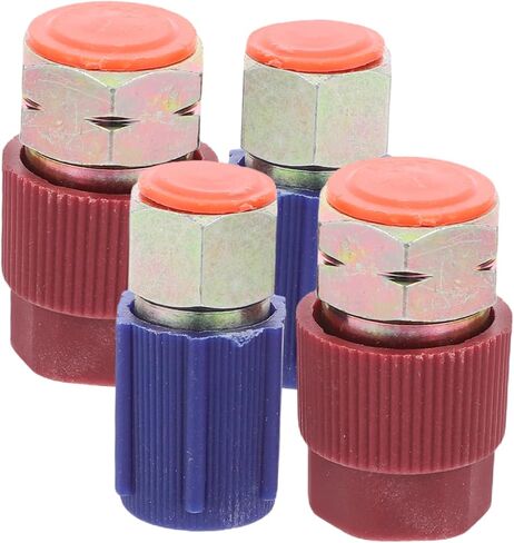 Healifty 4pcs Car Adapter for Air Conditioner Quick Disconnect Charging Port Retrofit Kit Screw Thread Random Color in Saudi Arabia