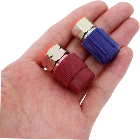 Healifty 4pcs Car Adapter for Air Conditioner Quick Disconnect Charging Port Retrofit Kit Screw Thread Random Color in Saudi Arabia