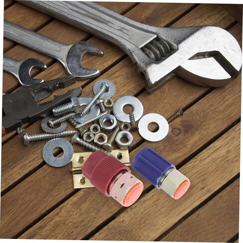 Healifty 4pcs Car Adapter for Air Conditioner Quick Disconnect Charging Port Retrofit Kit Screw Thread Random Color in Saudi Arabia