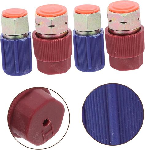 Healifty 4pcs Car Adapter for Air Conditioner Quick Disconnect Charging Port Retrofit Kit Screw Thread Random Color in Saudi Arabia