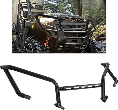 HECASA Front Bumper Upper Brush Guard Compatible with 2018-2025 Polaris Intl Ranger XP Crew 1000 Diesel Replacement for 2882531 Bumper Protector Steel Powder Coated Black in Saudi Arabia