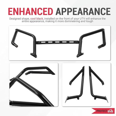 HECASA Front Bumper Upper Brush Guard Compatible with 2018-2025 Polaris Intl Ranger XP Crew 1000 Diesel Replacement for 2882531 Bumper Protector Steel Powder Coated Black in Saudi Arabia