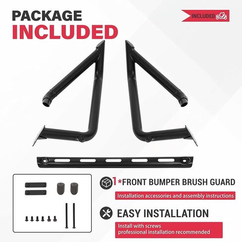 HECASA Front Bumper Upper Brush Guard Compatible with 2018-2025 Polaris Intl Ranger XP Crew 1000 Diesel Replacement for 2882531 Bumper Protector Steel Powder Coated Black in Saudi Arabia