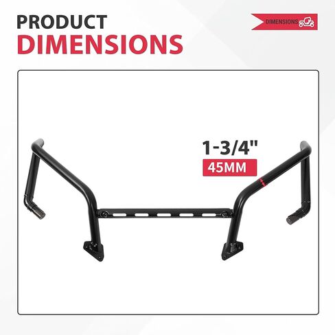 HECASA Front Bumper Upper Brush Guard Compatible with 2018-2025 Polaris Intl Ranger XP Crew 1000 Diesel Replacement for 2882531 Bumper Protector Steel Powder Coated Black in Saudi Arabia