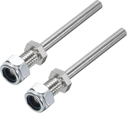 Generic Pack of 2 Landing Gear Steel Axle 1/8 Inch Dia 1.5 Inch Length M5 Wheel Drive Shaft with Nuts for RC Airplane in Saudi Arabia