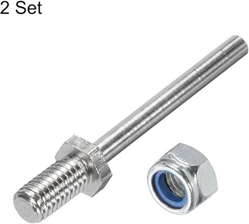 Generic Pack of 2 Landing Gear Steel Axle 1/8 Inch Dia 1.5 Inch Length M5 Wheel Drive Shaft with Nuts for RC Airplane in Saudi Arabia