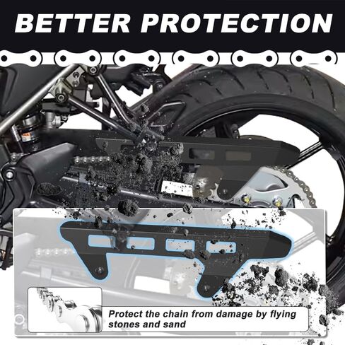 Xitomer 3.0 مم واقي سلسلة ألومنيوم متوافق مع SV650 & Gladius 650 2009-2025، غطاء ضرس CNC خفيف الوزن يقلل من الضوضاء ويمنع الضرر in Saudi Arabia