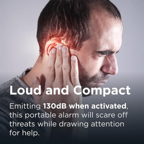 mace Brand Personal Alarm with Bag or Key Ring Clip, Portable Alarm for Self-Defense That Emits Powerful 130dB, Available in Black, Pink, Blue, Green, Orange, Red, or Yellow in Kuwait