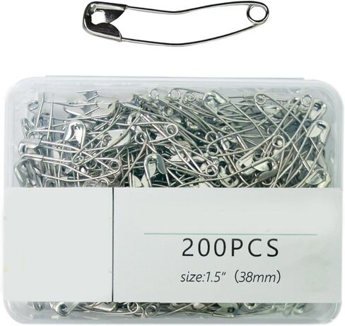 200 قطعة اللحف والتغطية دبوس منحني دبوس مقاومة للصدأ للصدأ لمشروع خياطة الملابس 38 مللي متر أو 51 مللي متر قوة عالية in Kuwait