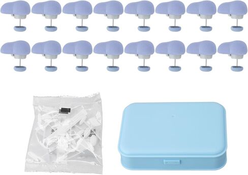 16pcs Duvet Pin Duvet Clips, Pins Fasteners, Cute Bunny Duvet Pin Fasteners, Duvet Cover Pins Comforter Clips for Blanket Bed Sheet Curtain Socks Mattress Covers(White,Beige,Blue) (White) (Beige) in Saudi Arabia