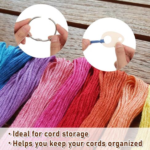 100 PCS Wood Teardrop Bobbins, 2x1.5 Inch Wood Thread Drops Cross Stitch Tread Bobbins with Hinged Ring, Woods Cross Stitch Thread Organization with Floss Ring for Craft DIY Sewing Threads Storage in Saudi Arabia