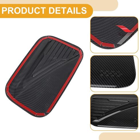 غطاء باب خزان الوقود لسيارات BMW X1 2023-2025 غطاء رفرف حشو الوقود لاصق نوع ألياف الكربون الأسود ABS غطاء حشو الوقود باب الغاز in Saudi Arabia