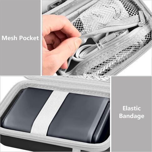 Leayjeen Case Compatible with Anker/iWALK/Charmast/Abnoys/VEGER/Taegila Portable Charger 3350mAh, 4500mAh, 4800mAh, Ultra-Compact Mini Power Bank Carrying Case -Black (Case Only) in Kuwait