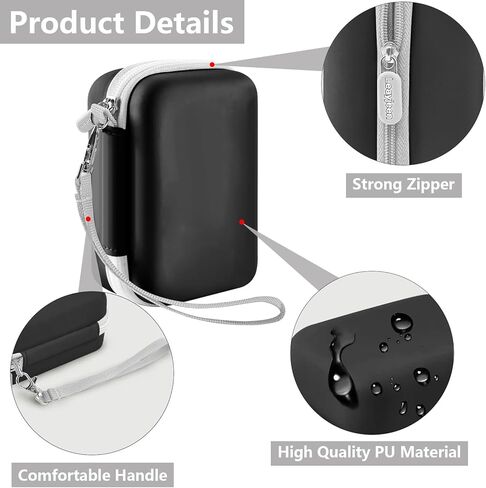 Leayjeen Case Compatible with Anker/iWALK/Charmast/Abnoys/VEGER/Taegila Portable Charger 3350mAh, 4500mAh, 4800mAh, Ultra-Compact Mini Power Bank Carrying Case -Black (Case Only) in Kuwait