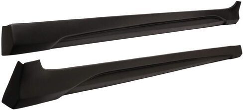 Side Skirts Compatible with 2017-2020 Hyundai Elantra, L Style Unpainted Black PP Side Skirt Extensions 2PC Pair by IKON MOTORSPORTS in Saudi Arabia