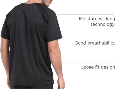 1/5 حزمة من قمصان الجري للرجال، قمصان رياضية مناسبة للجفاف في صالة الألعاب الرياضية، قمصان رياضية رائعة قابلة للتنفس in Kuwait