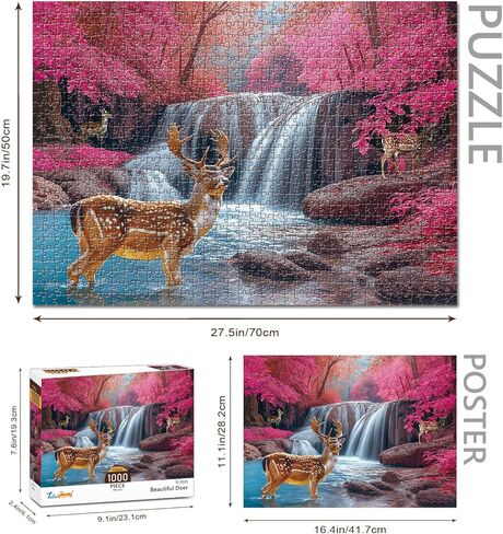 1000 Piece Jigsaw Puzzle for Adults - Colorful Macaw Parrot Art, Tropical Bird Puzzle with Vibrant Blue Yellow Purple Feathers in Saudi Arabia